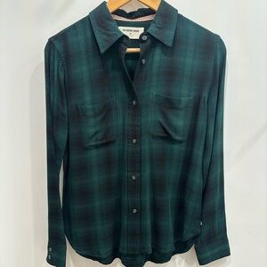 Normal brand evergreen plaid shirt